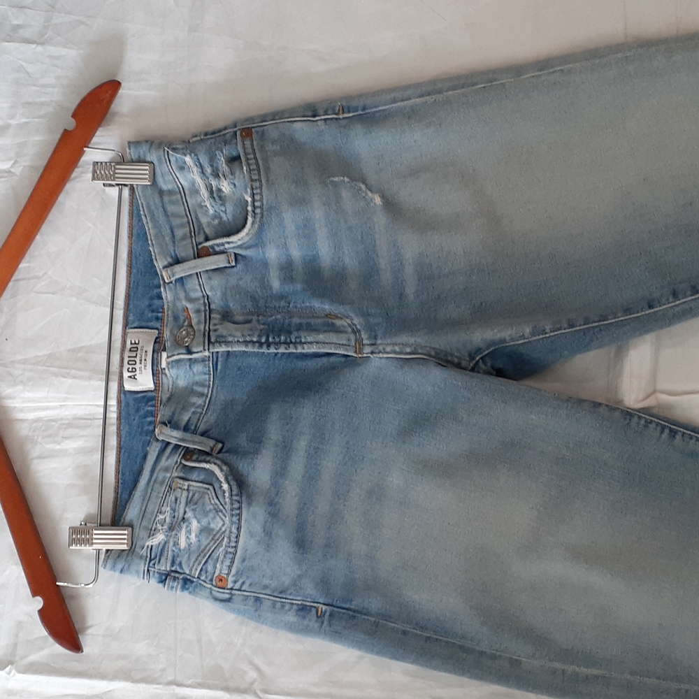AGOLDE  distressed blue jeans size 26 - Picture 6 of 16